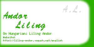 andor liling business card